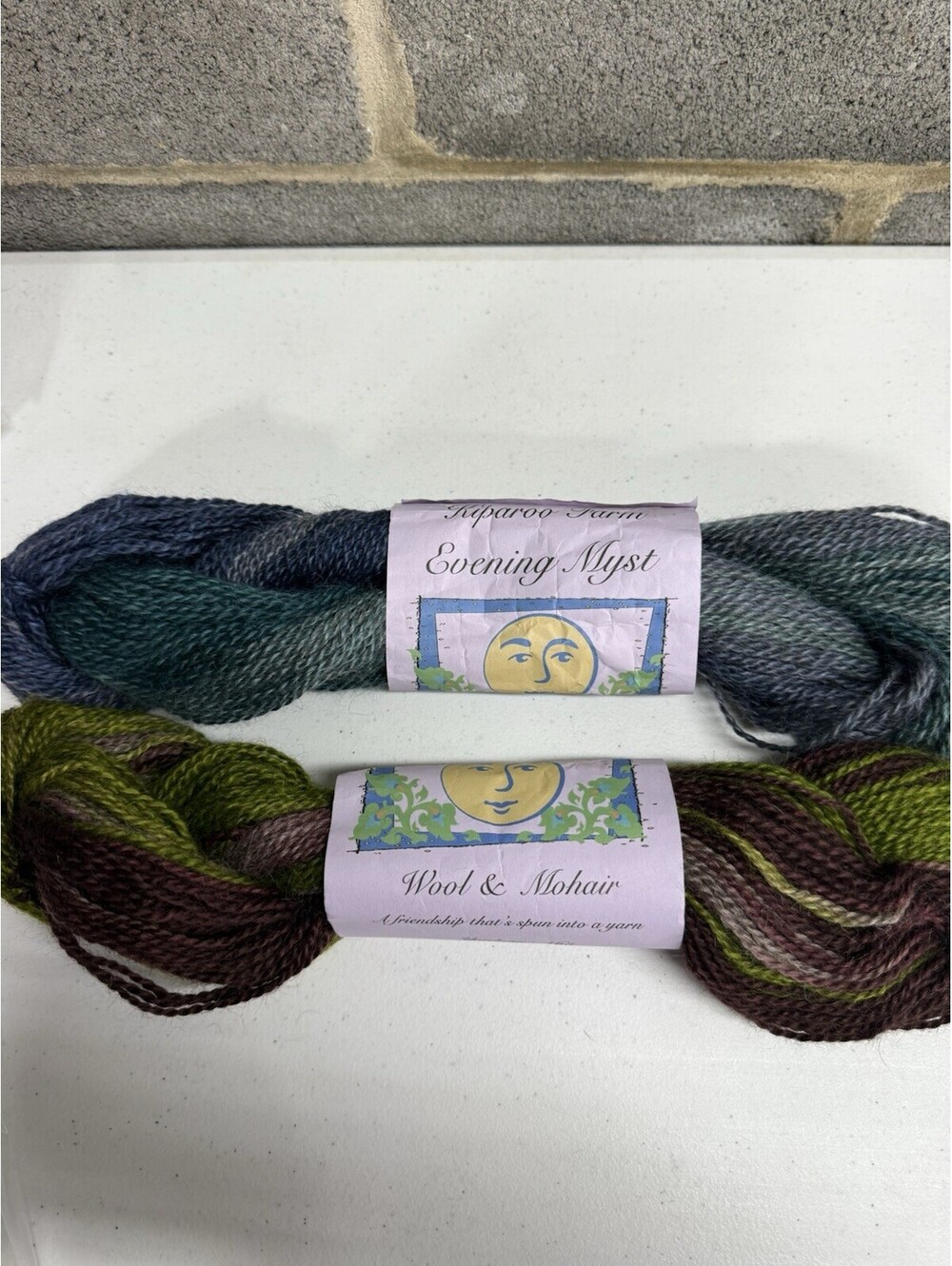 Kiparoo Farm ‘Evening Myst’ Wool/Mohair Yarn 2 Skein Lot